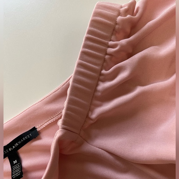 WHBM - Long Sleeve Off The Shoulder Light Pink Top - Picture 5 of 12